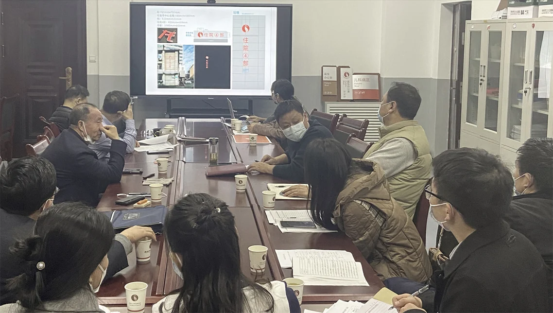 商洛中医院导视深化与安装现场 3